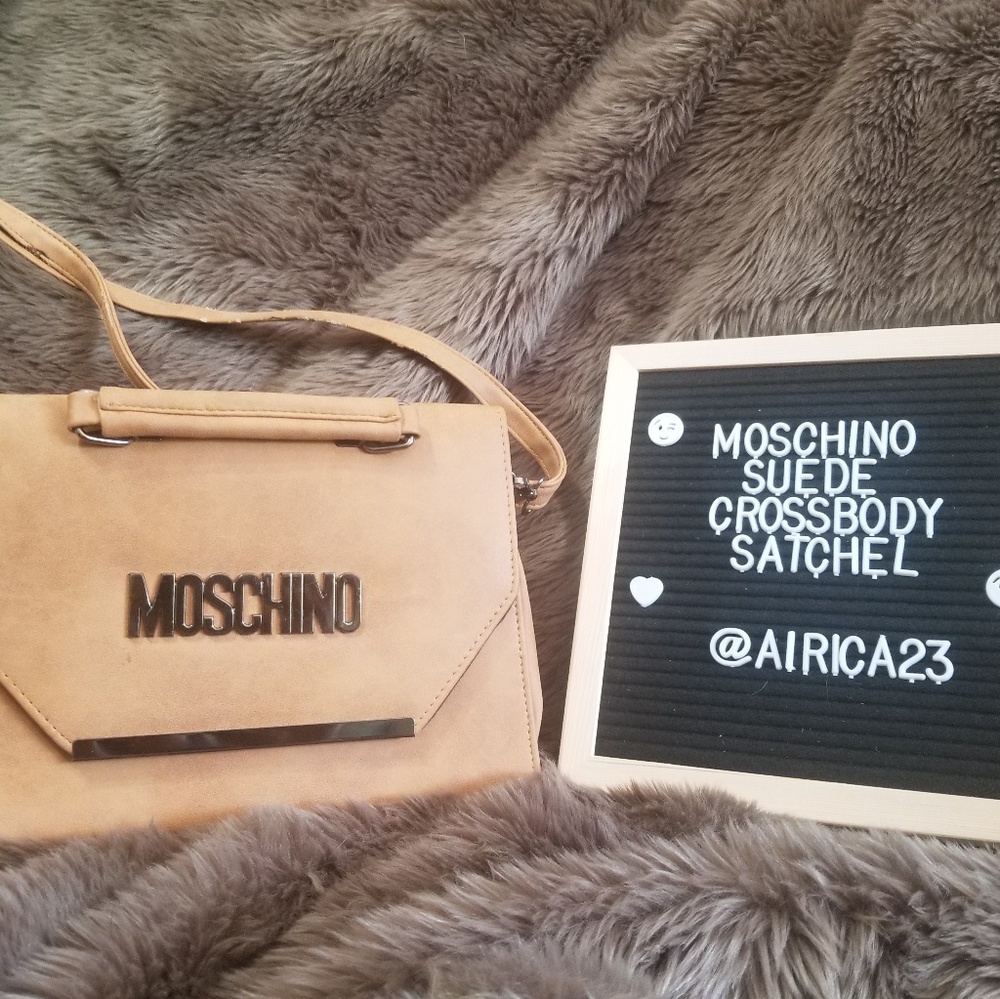 Moschino suede Crossbody Satchel